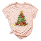 Christmas Books Tree Shirt – Book Lover Holiday Tee, Reading Xmas Top for Teachers, Students & Librarians