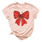 Coquette Christmas Bow Shirt – Cute Retro Holiday Tee for Women, Xmas Gift Top, Merry Christmas Coquette Style