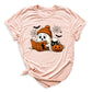 Reading Ghost Halloween Shirt – Book Lover Spooky Season Tee