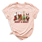 Merry and Bright Christmas Shirt – Women’s Holiday Tree Tee