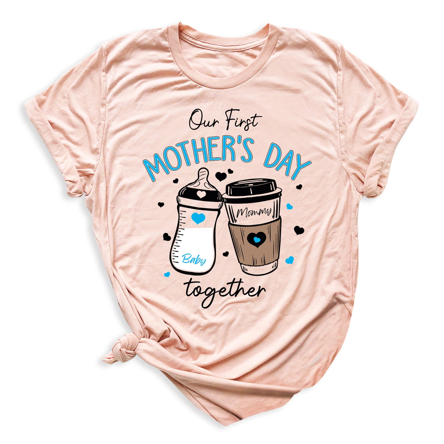 Custom Our First Mother’s Day Mommy and Me Matching Shirts - Boys