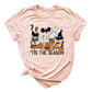 Tis The Season Halloween Coffee Shirt – Funny Fall Shirt for Women, Cute Pumpkin Coffee Tee, Autumn Halloween Gift