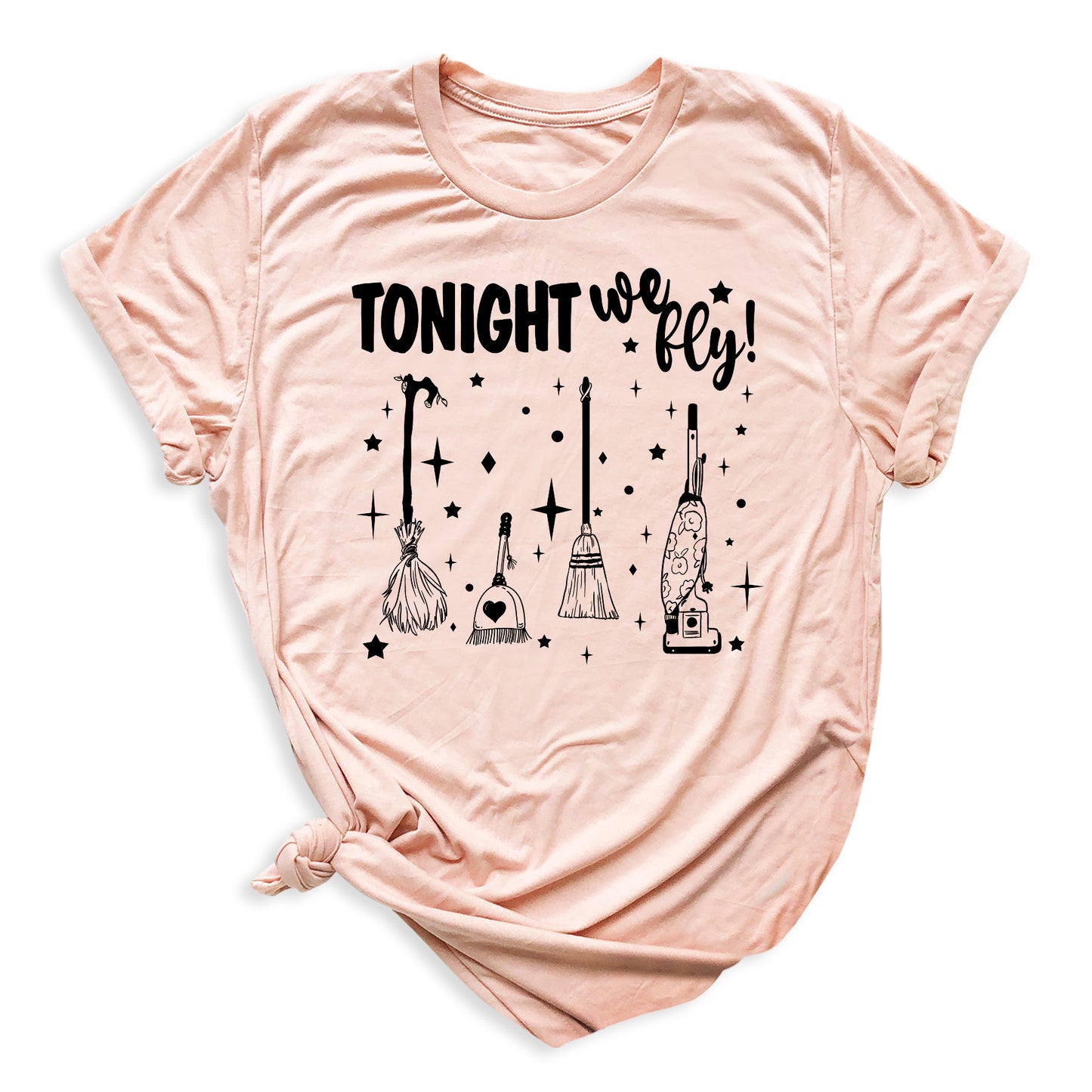 Tonight We Fly Witch Shirt – Funny Halloween Tee for Women Men, Spooky Season Top, Witch Humor Shirt, Fall Party Outfit, Witch Lover Gift