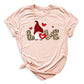 Love Buffalo Plaid Gnome Valentine Shirt Cute Red Heart Tee