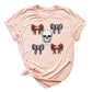 Halloween Skeleton Shirt with Bow – Halloween Party Tee for Girls
