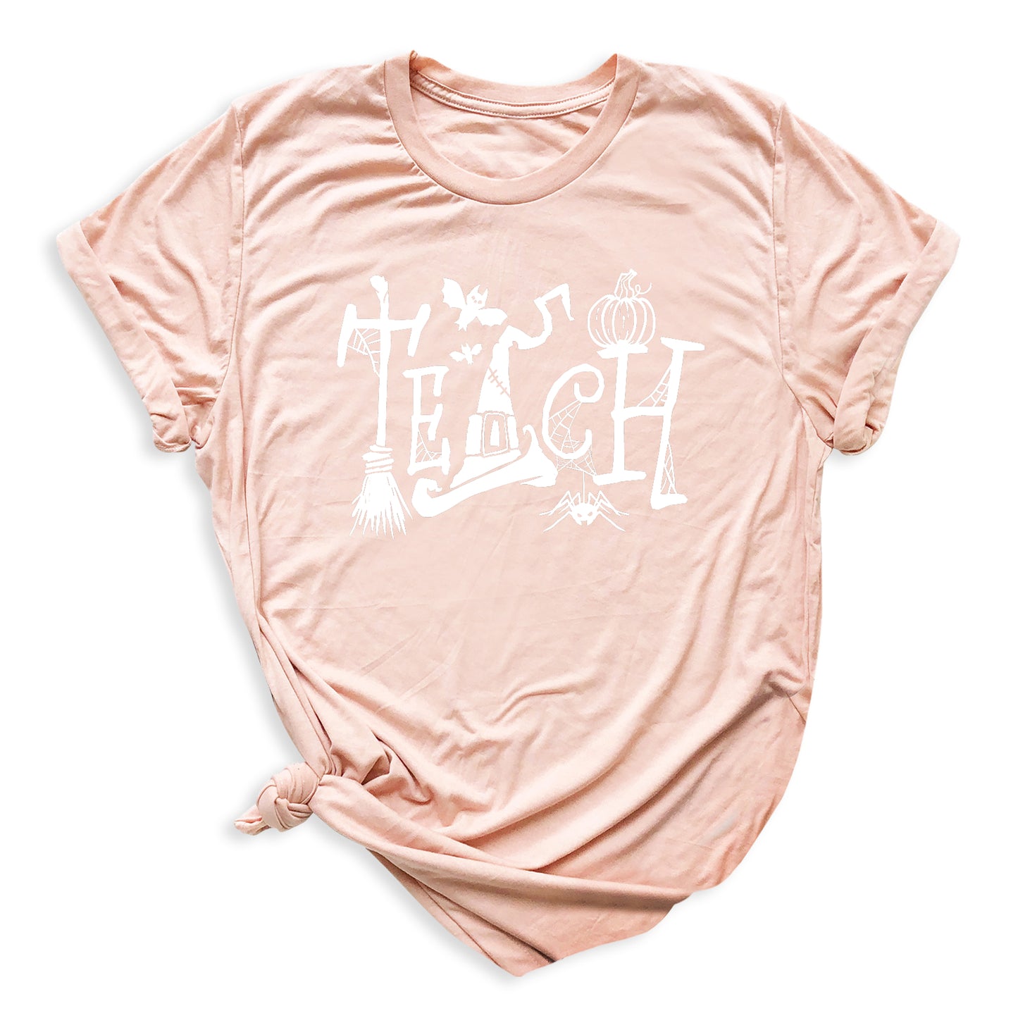 Halloween Teach T-Shirt – Cute Pumpkin School Shirt, Fall Teacher Tee for Spooky Season