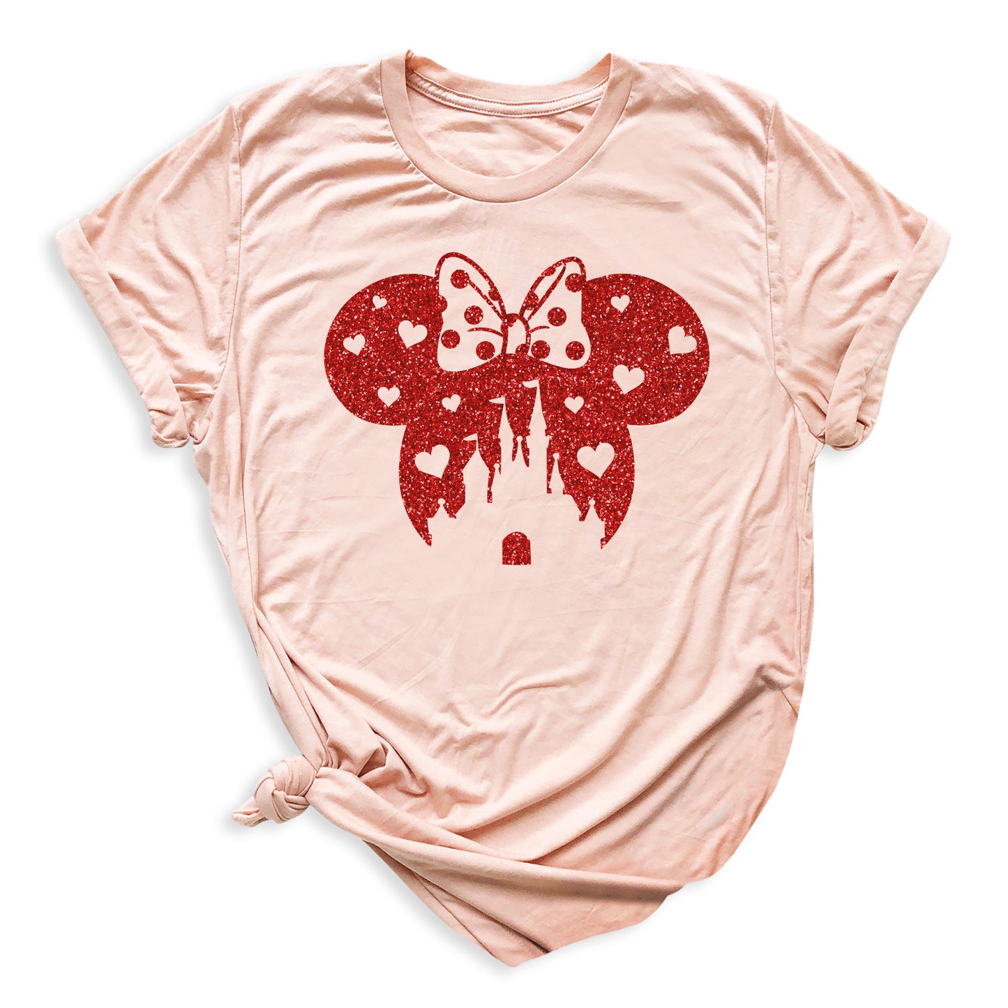 Glitter Mickey Minnie Couple Shirt – Disney Valentine Family Tee