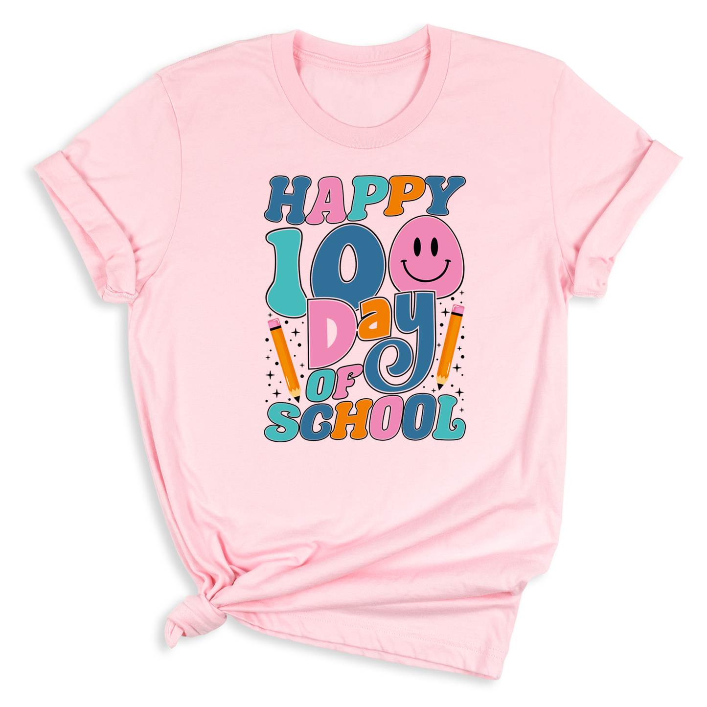 happy 100 days of school t shirt long sleeve