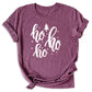Cute Ho Ho Ho Christmas T-Shirt – Santa Holiday Shirt for Women & Men