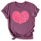 Valentines Day Pink Glitter Heart Shirt – Cute Love Graphic Tee