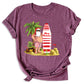 Beach Party Christmas Shirt – Santa Surfing Holiday Tee