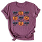 Funny Halloween Pumpkin Face Shirt – Coquette Bow Spooky Season Tee