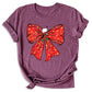 Coquette Christmas Bow Shirt – Cute Retro Holiday Tee for Women, Xmas Gift Top, Merry Christmas Coquette Style