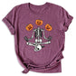 Funny Skeleton Yoga Halloween Shirt – Spooky Season Pumpkin Tee