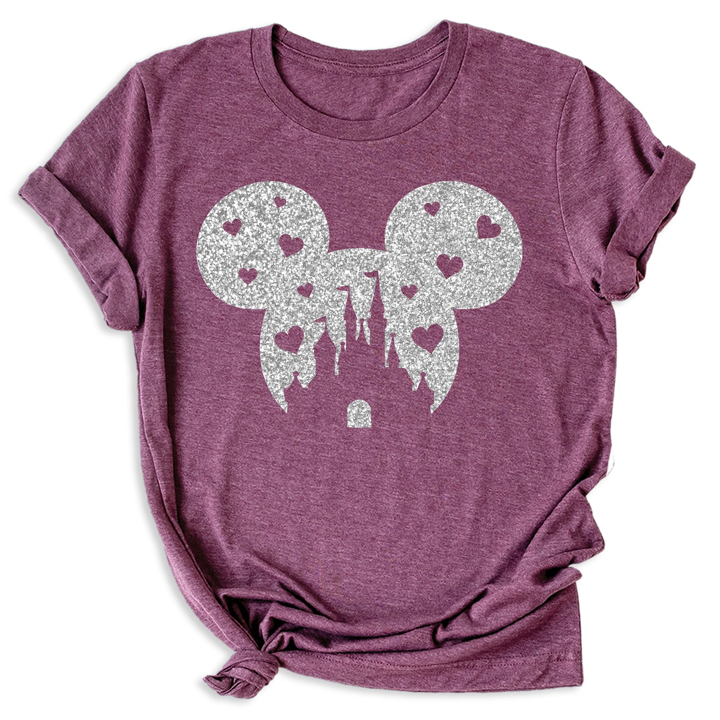 Glitter Mickey Minnie Couple Shirt – Disney Valentine Family Tee
