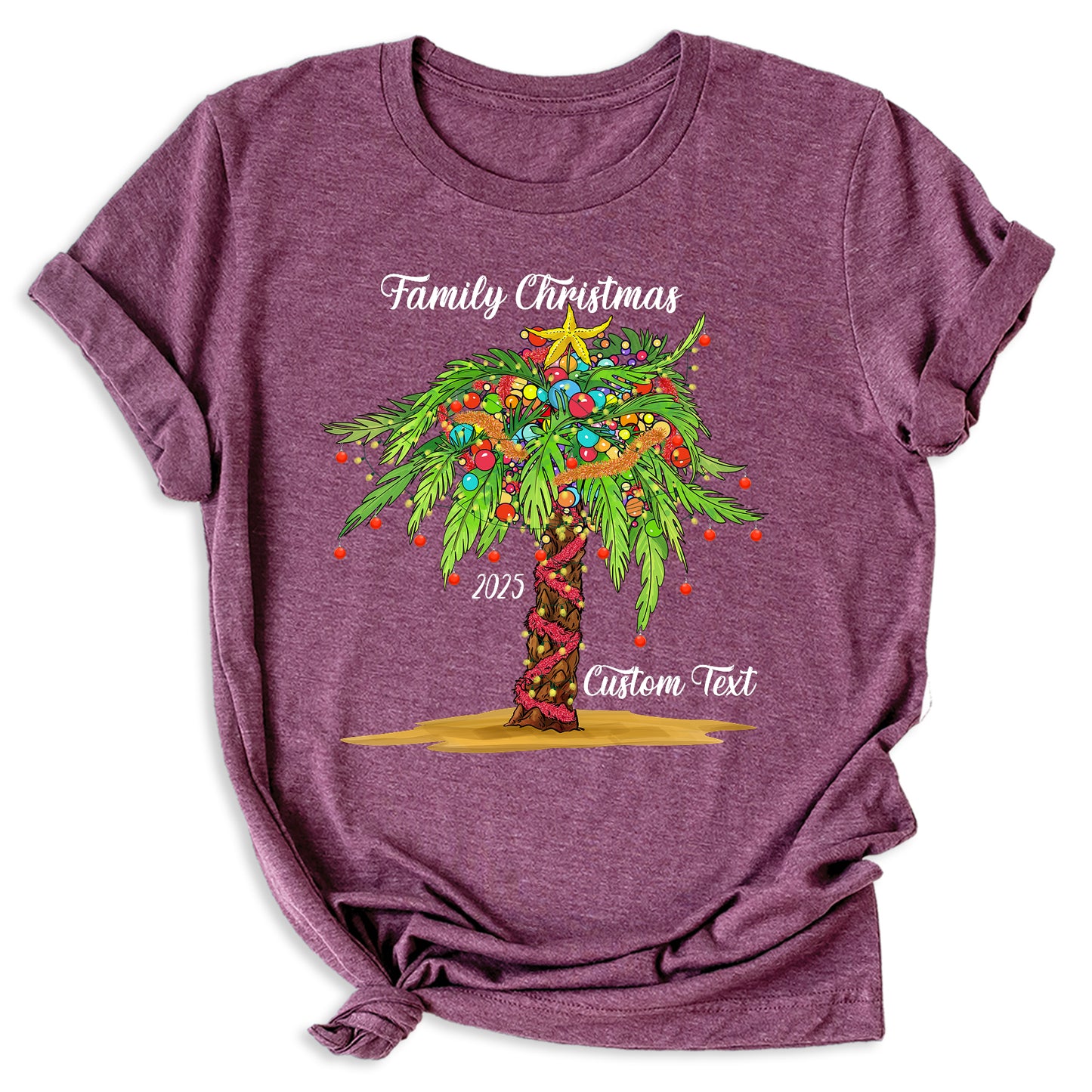 Custom Family Christmas Tree Shirts – Matching Christmas T-Shirts with Personalized Name & Year | Holiday Family Outfit