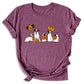 Halloween Ghost Dogs Shirt – Cute Dog Lover Tee for Women Men, Funny Pumpkin & Bat Halloween Top, Dog Mom Spooky Season Outfit