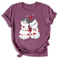 Valentine’s Day Cat Shirt for Couples – Cute Cats with Hearts Tee