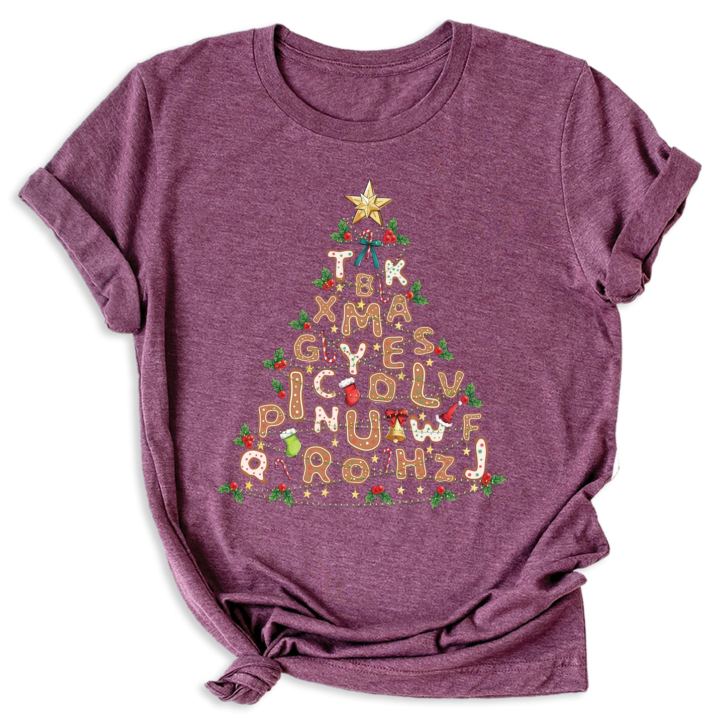 Alphabet Christmas Tree Shirt – Teacher Holiday Party Tee
