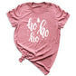 Cute Ho Ho Ho Christmas T-Shirt – Santa Holiday Shirt for Women & Men