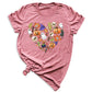 Halloween Elements Heart Shirt – Spooky Season Tee | Women’s Ghost & Pumpkin Shirt