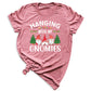 Hanging With My Gnomies Christmas Shirt – Cute Gnome Holiday Tee, Family Matching Xmas T-Shirt, Santa Gnome Party Shirt