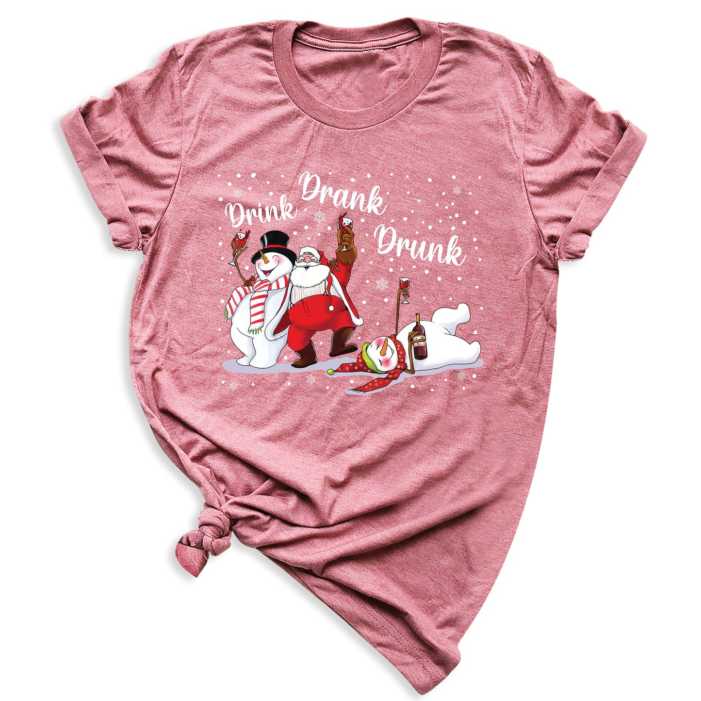 Drink Drank Drunk Christmas Shirt – Funny Holiday Party Tee
