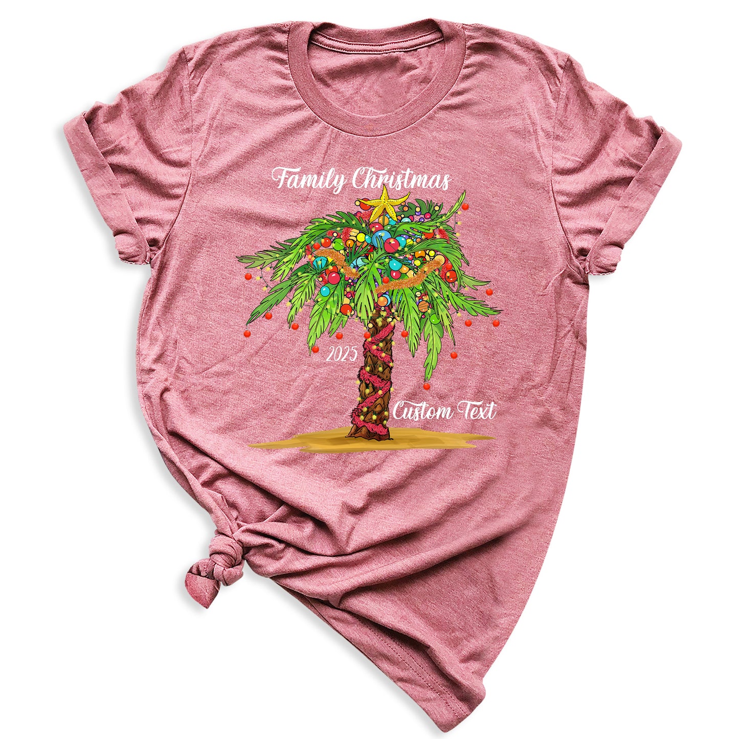 Custom Family Christmas Tree Shirts – Matching Christmas T-Shirts with Personalized Name & Year | Holiday Family Outfit