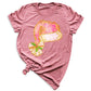 Coquette Santa Hat Pink Bow Shirt – Trendy Christmas Tee for Women & Girls, Xmas Party Holiday Top