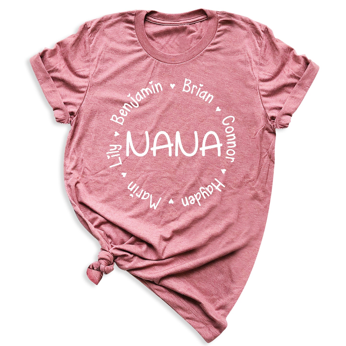 Personalized Nana Papa Shirt with Kids Names Custom Mama & Dada Gift
