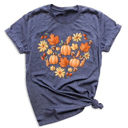 Thanksgiving Pumpkin Heart Shirt – Fall Harvest Graphic Tee