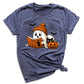 Reading Ghost Halloween Shirt – Book Lover Spooky Season Tee