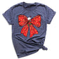 Coquette Christmas Bow Shirt – Cute Retro Holiday Tee for Women, Xmas Gift Top, Merry Christmas Coquette Style