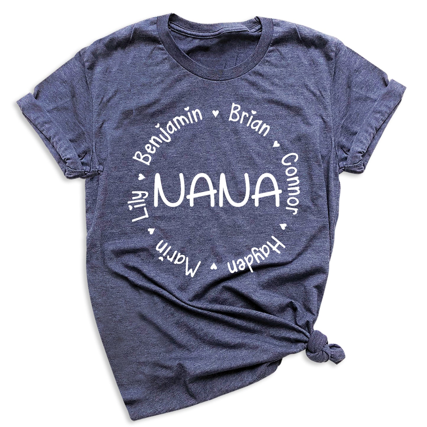 Personalized Nana Papa Shirt with Kids Names Custom Mama & Dada Gift