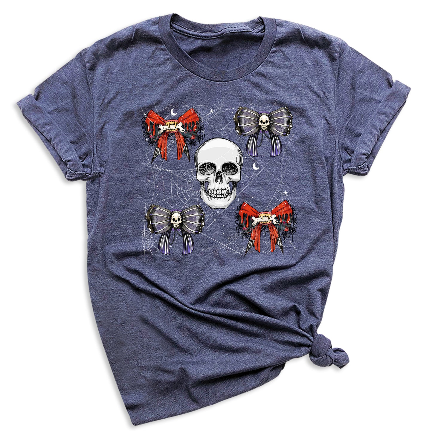 Halloween Skeleton Shirt with Bow – Halloween Party Tee for Girls