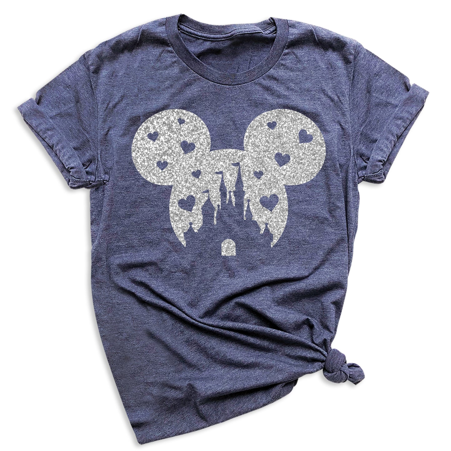 Glitter Mickey Minnie Couple Shirt – Disney Valentine Family Tee