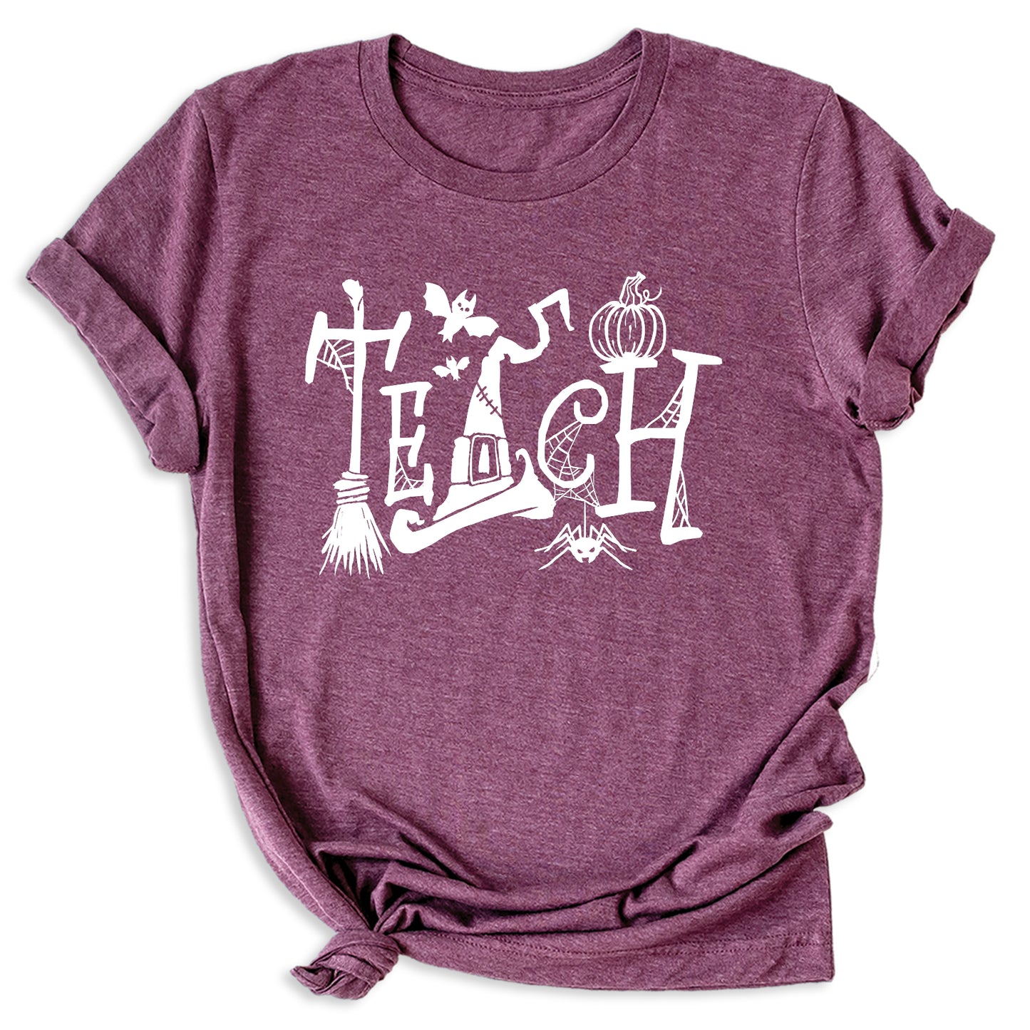 Halloween Teach T-Shirt – Cute Pumpkin School Shirt, Fall Teacher Tee for Spooky Season
