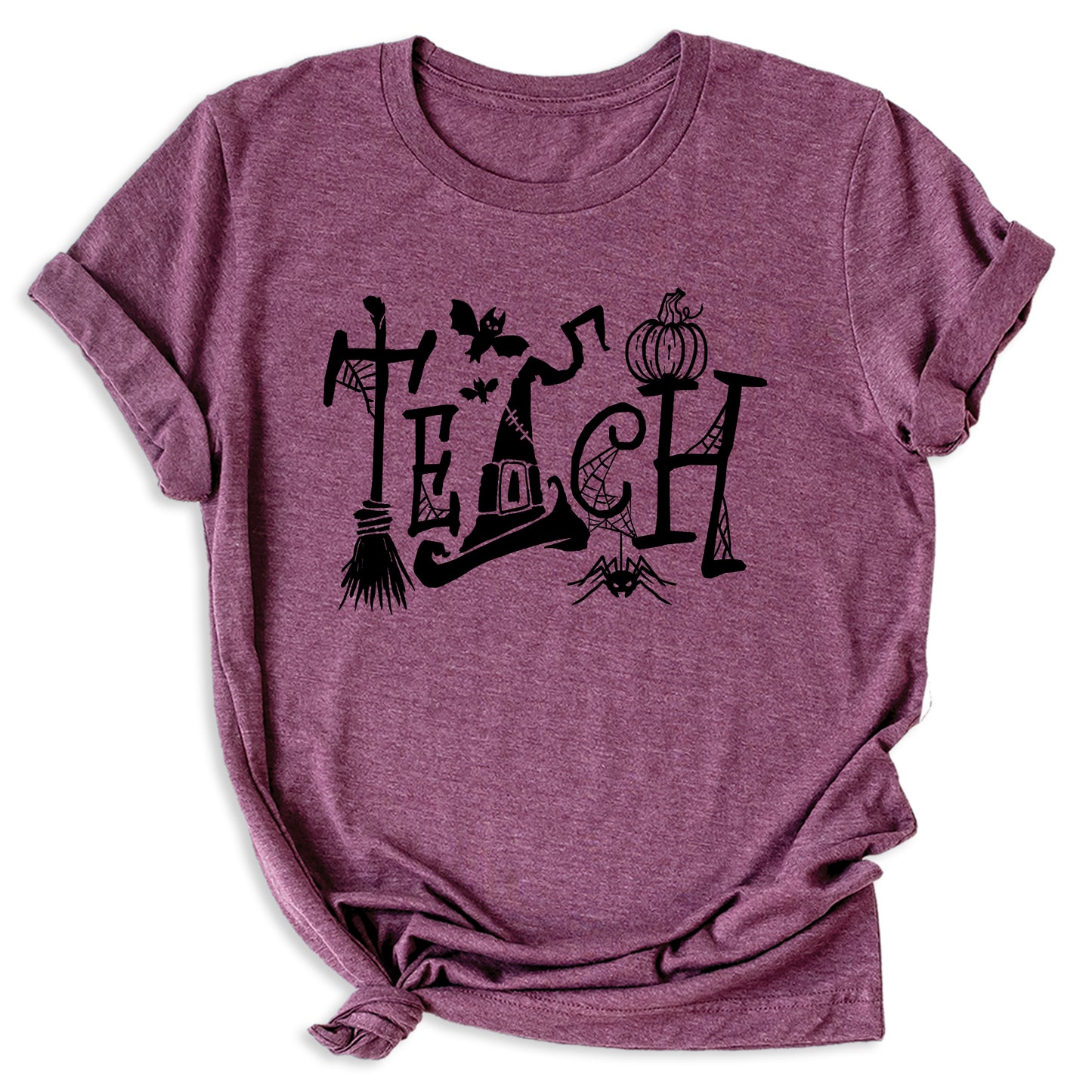 Halloween Teach T-Shirt – Cute Pumpkin School Shirt, Fall Teacher Tee for Spooky Season