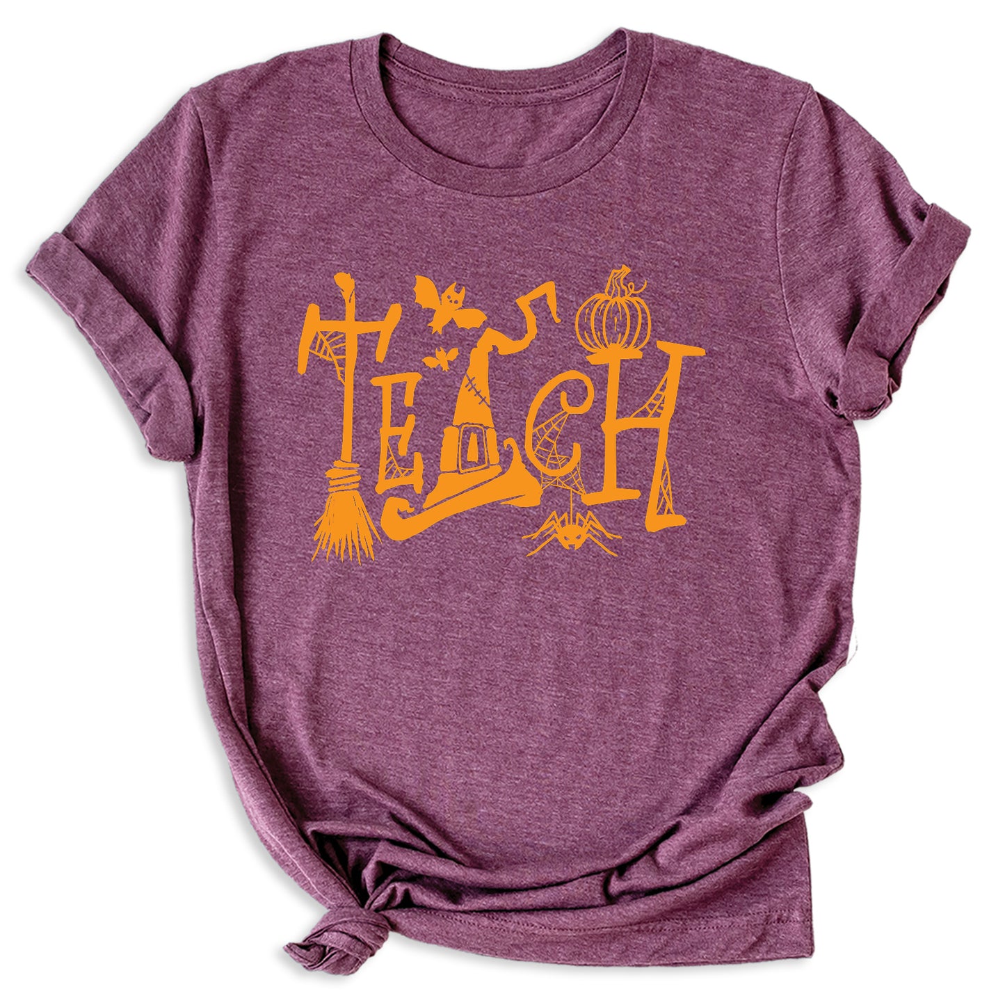 Halloween Teach T-Shirt – Cute Pumpkin School Shirt, Fall Teacher Tee for Spooky Season
