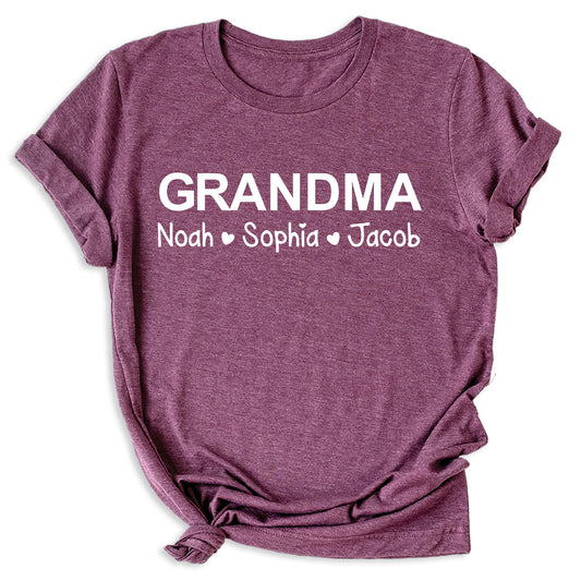 Personalized Grandma & Grandpa Shirt with Kids Names – Custom Mimi T-Shirt