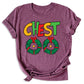 Christmas Chest Nuts Couple Shirts – Funny Matching Holiday Tees for Men & Women, Sarcastic Xmas Party Outfit, Boyfriend Girlfriend Gift