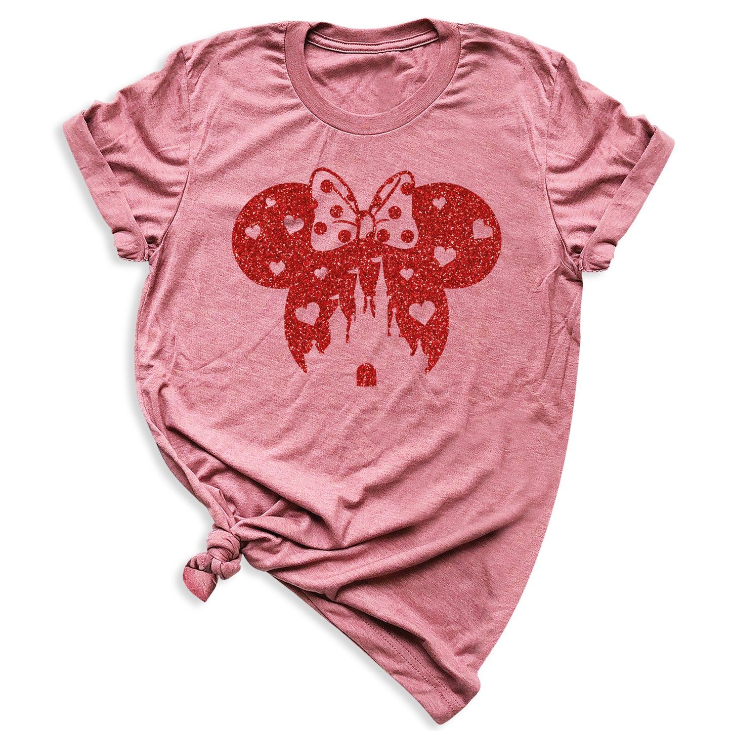 Glitter Mickey Minnie Couple Shirt – Disney Valentine Family Tee