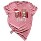 Gigi Claus Christmas Shirt for Grandma – Custom Gigi, Mimi, Nana Xmas Tee with Santa Hat & Plaid Design