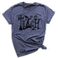 Halloween Teach T-Shirt – Cute Pumpkin School Shirt, Fall Teacher Tee for Spooky Season