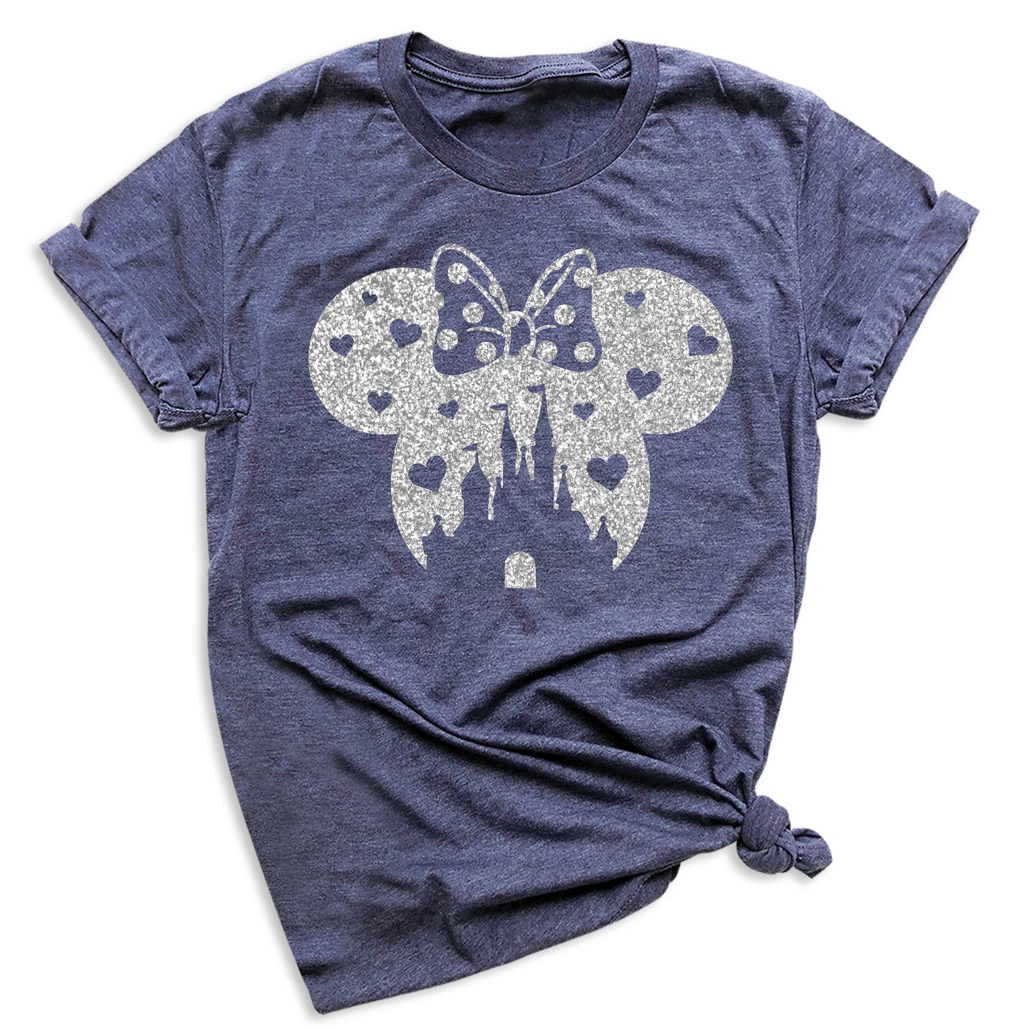 Glitter Mickey Minnie Couple Shirt – Disney Valentine Family Tee