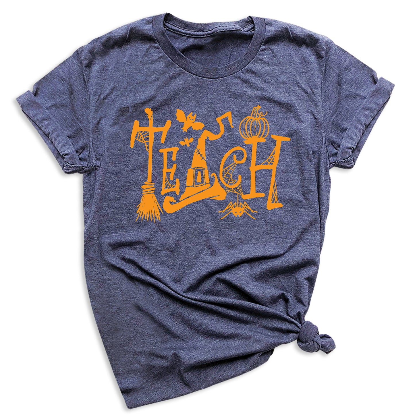 Halloween Teach T-Shirt – Cute Pumpkin School Shirt, Fall Teacher Tee for Spooky Season