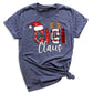 Gigi Claus Christmas Shirt for Grandma – Custom Gigi, Mimi, Nana Xmas Tee with Santa Hat & Plaid Design
