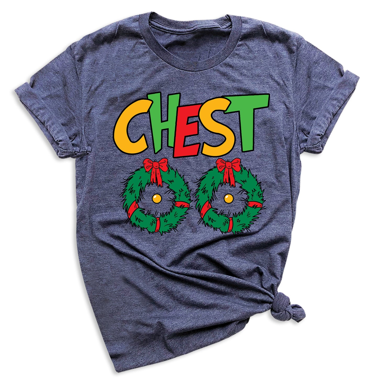 Christmas Chest Nuts Couple Shirts – Funny Matching Holiday Tees for Men & Women, Sarcastic Xmas Party Outfit, Boyfriend Girlfriend Gift