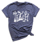 Halloween Teach T-Shirt – Cute Pumpkin School Shirt, Fall Teacher Tee for Spooky Season