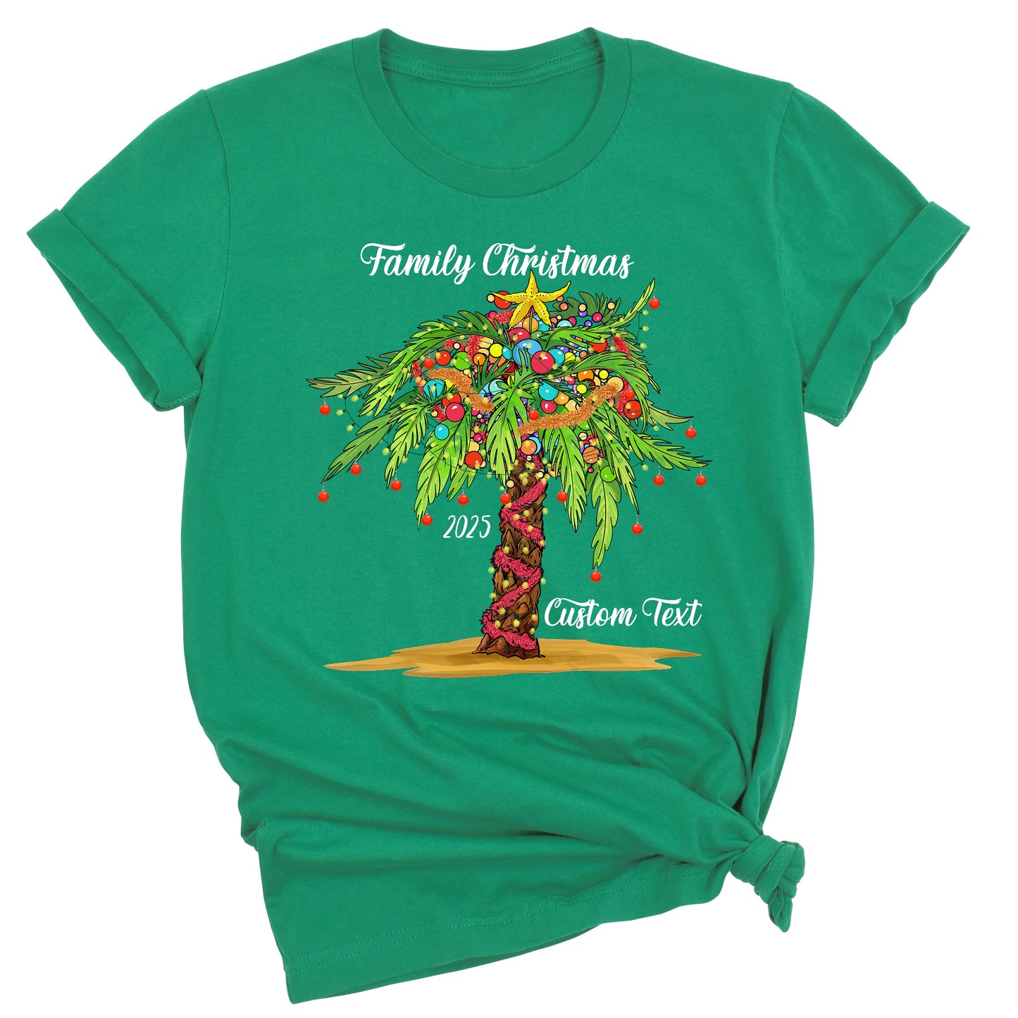 Custom Family Christmas Tree Shirts – Matching Christmas T-Shirts with Personalized Name & Year | Holiday Family Outfit